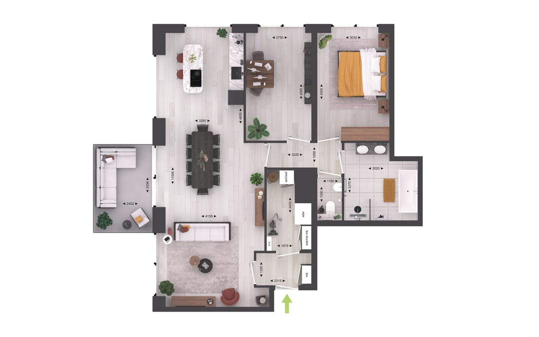 Foto 7 van SP.1.3 | 3-kamer appartement | SPARK (Bouwnr. 4)