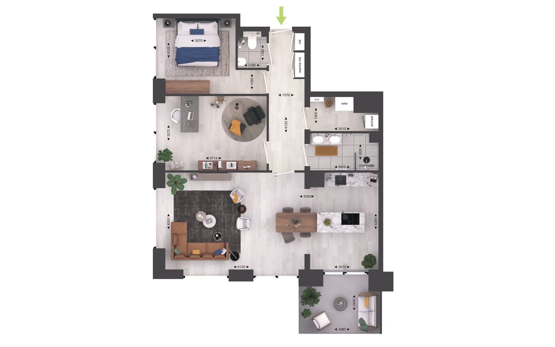 Foto 7 van SP.4.2 | 3-kamer appartement | SPARK (Bouwnr. 15)