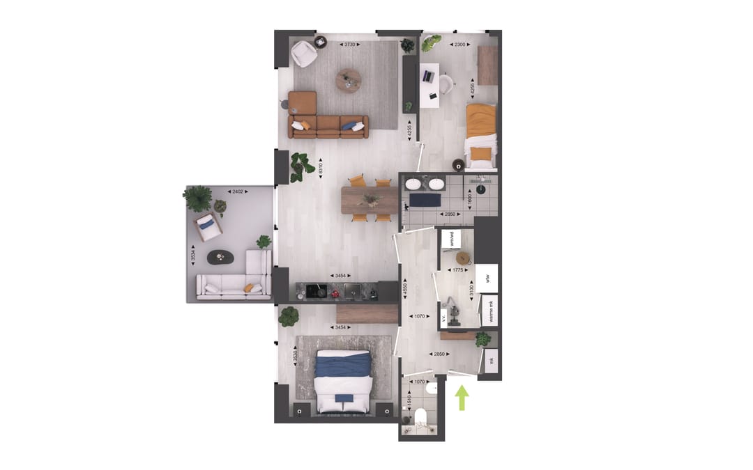 Foto 7 van SP.5.3 | 3-kamer appartement | SPARK (Bouwnr. 21)