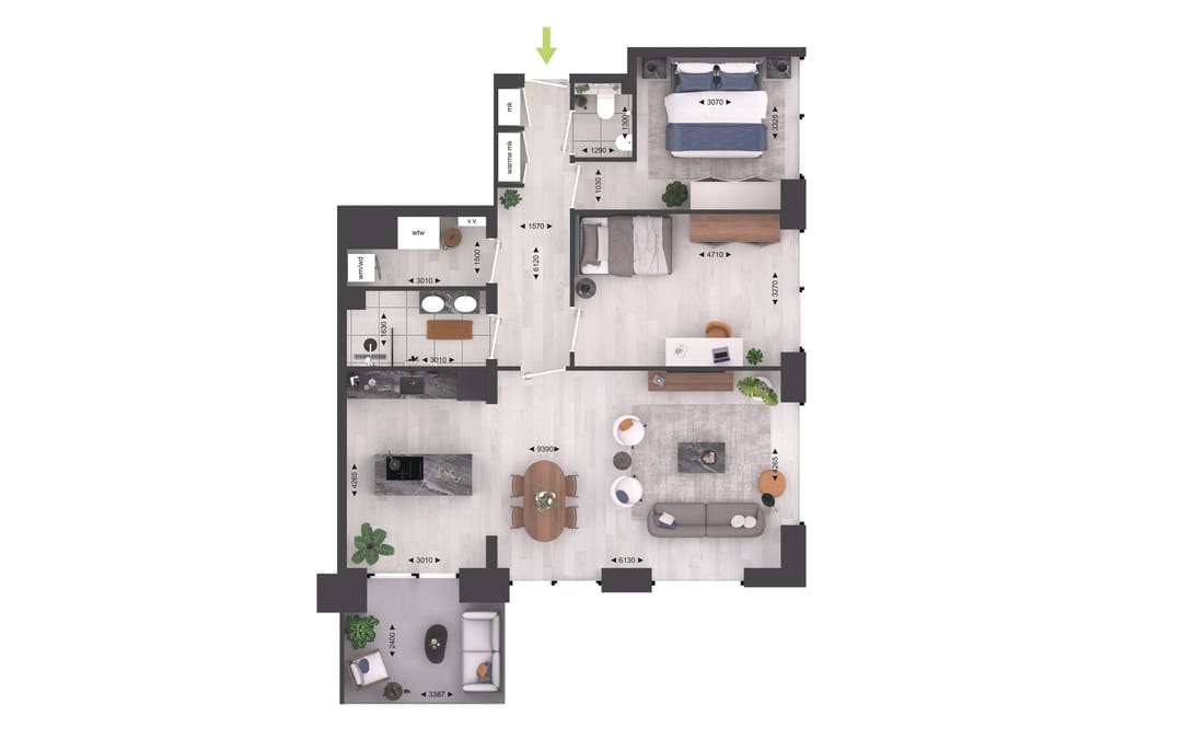 Foto 8 van SP.7.1 | 3-kamer appartement | SPARK (Bouwnr. 29)