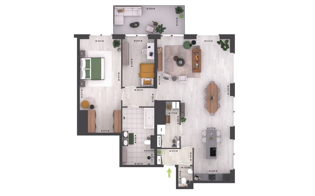 Foto 7 van SP.12.3 | Penthouse | 3-kmr app | SPARK (Bouwnr. 56)