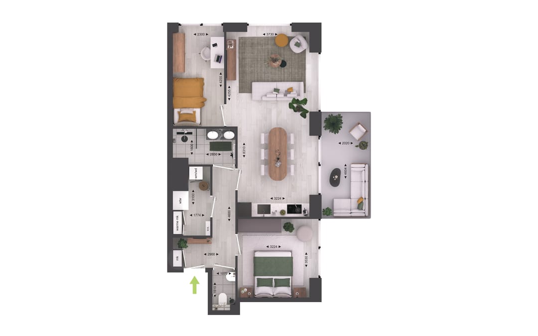 Foto 7 van SP.10.5 | 3-kamer appartement | SPARK (Bouwnr. 48)