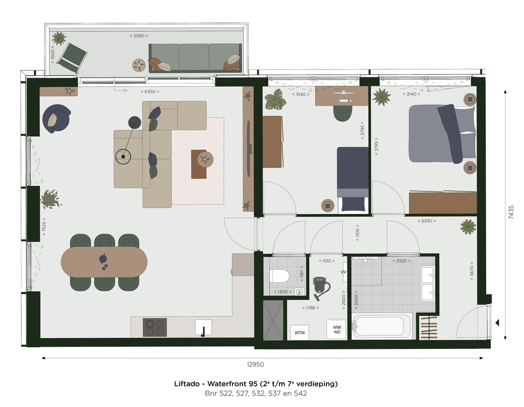 Foto 1 van Cortado Waterfront 95-100 (Bouwnr. 487)