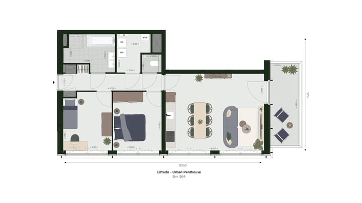 Foto 2 van Liftado Penthouse (Bouwnr. 563)