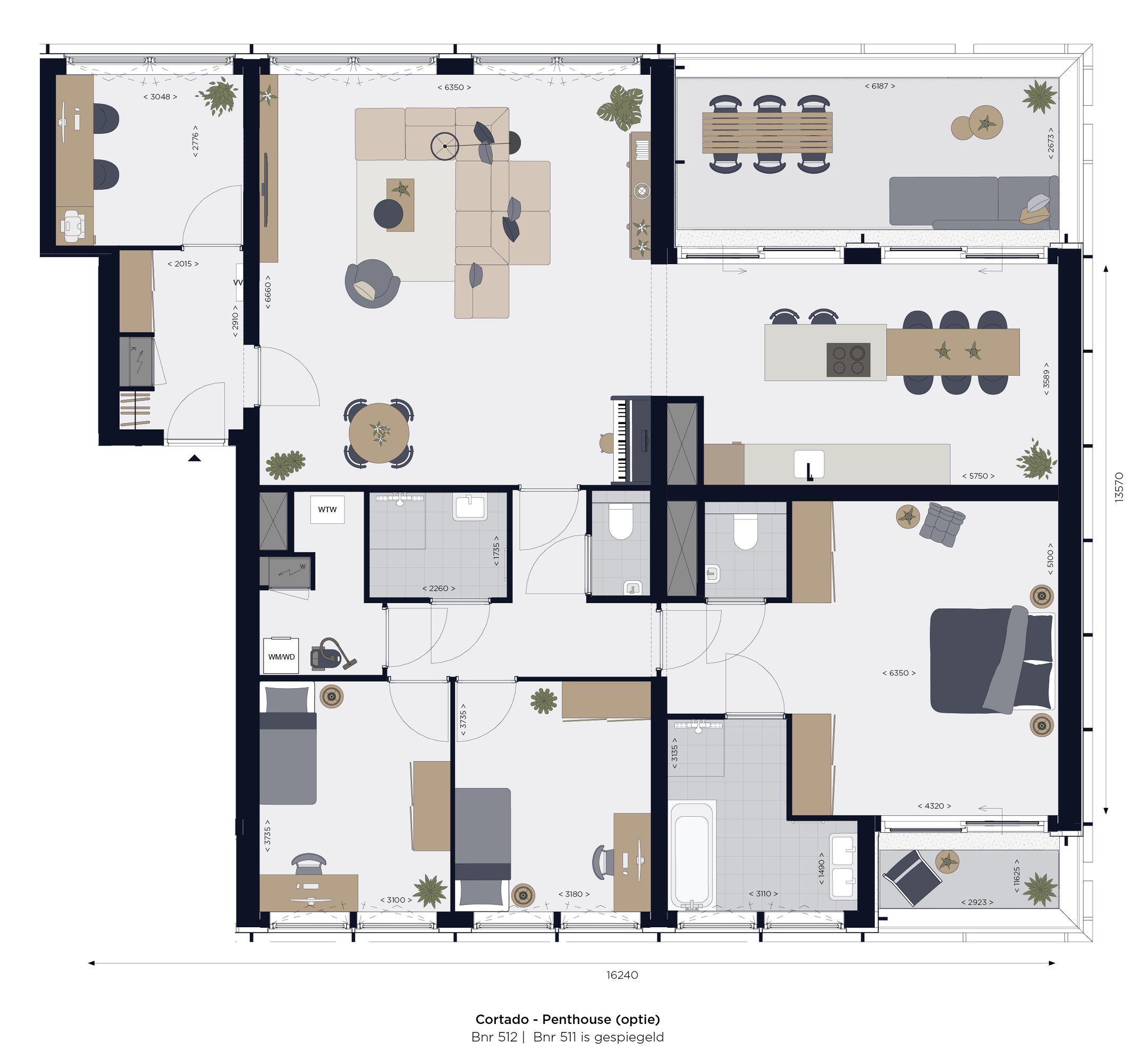 Foto 3 van Liftado Penthouse (Bouwnr. 564)