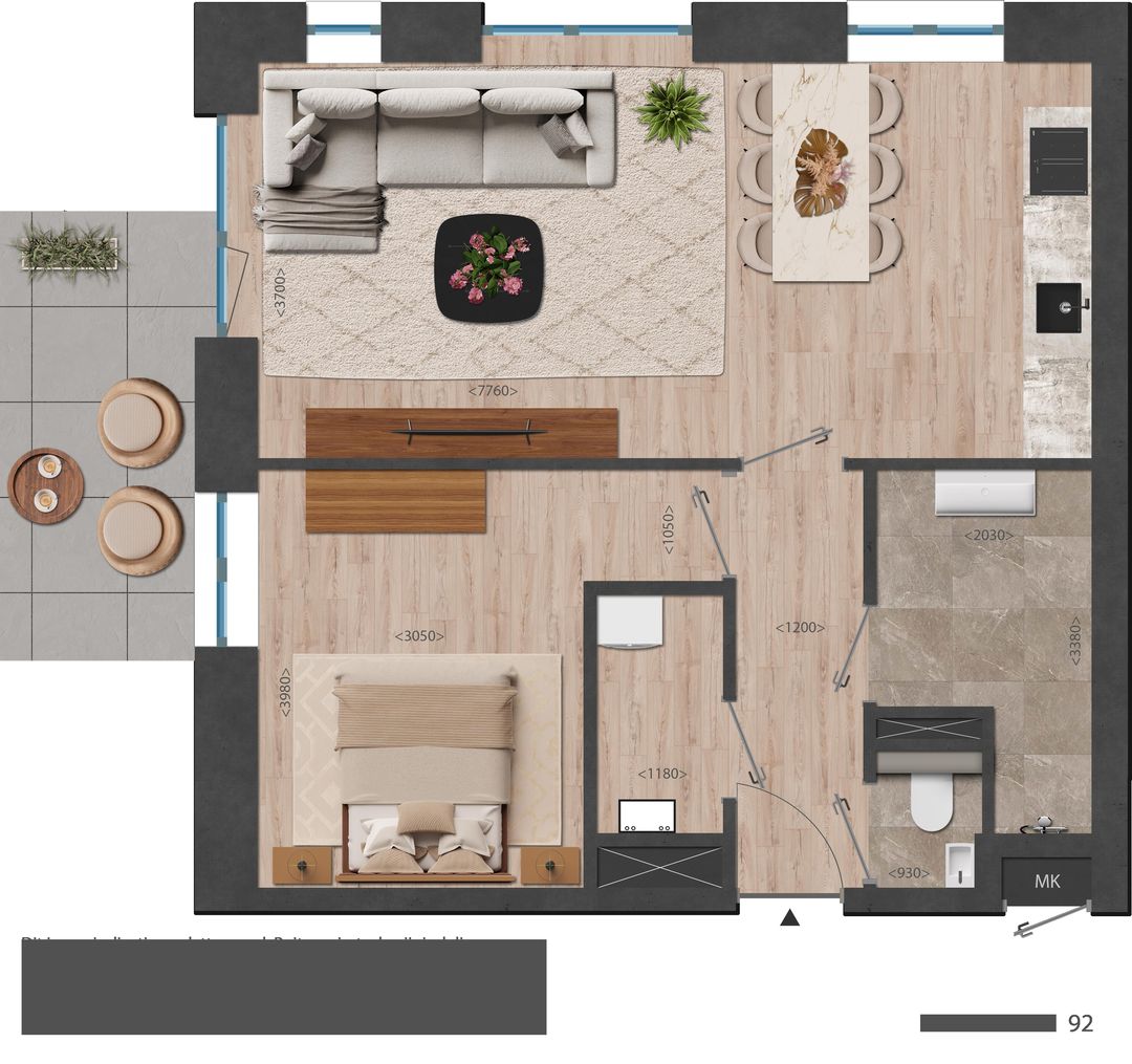 Foto 22 van 92 | Rouge | Type 2 kmr app | Nieuw Bergen (Bouwnr. 92)