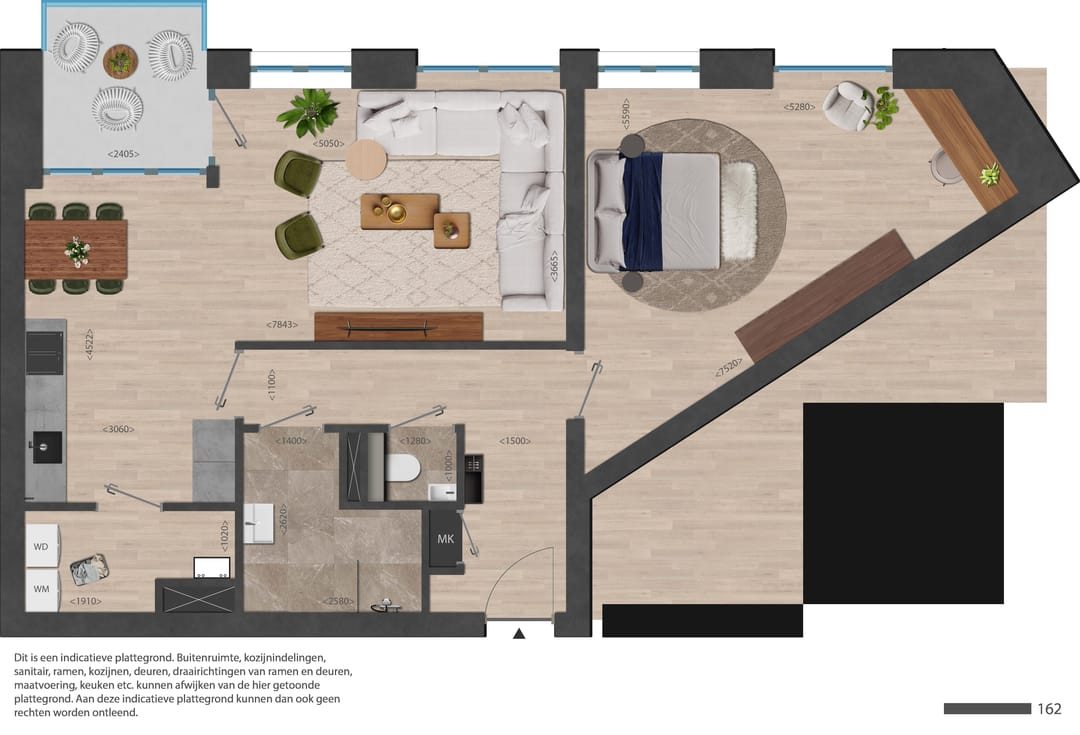 Foto 23 van 162 | Rouge | Type 2 kmr app | Nieuw Bergen (Bouwnr. 162)