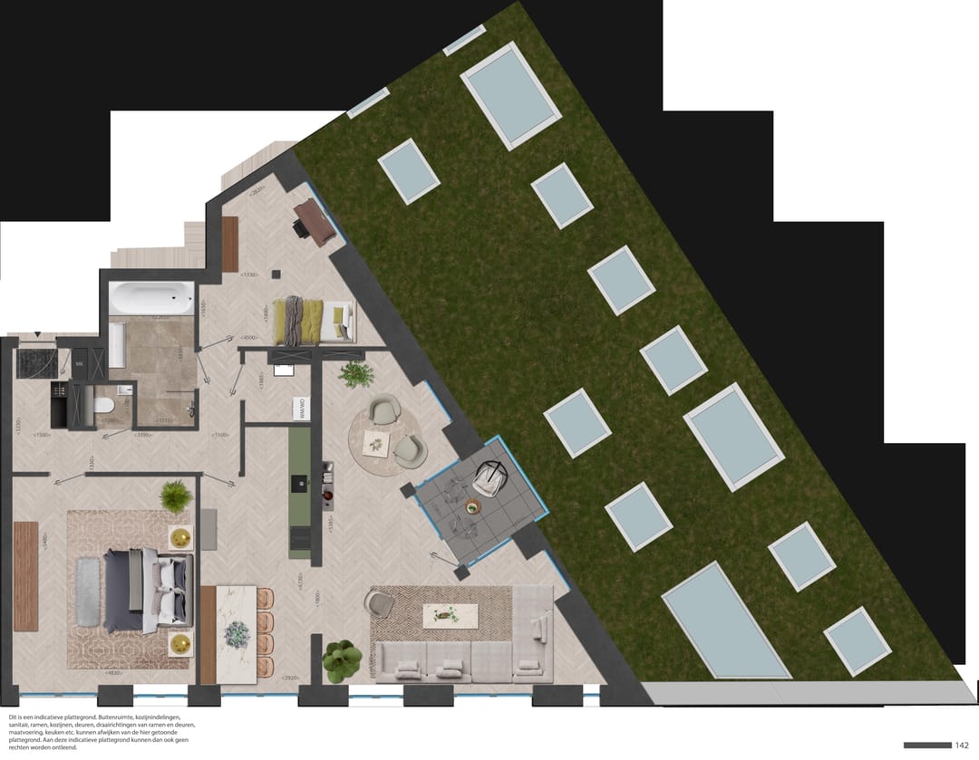 Foto 26 van 142 | Rouge | 3 kmr app | Nieuw Bergen (Bouwnr. 142)