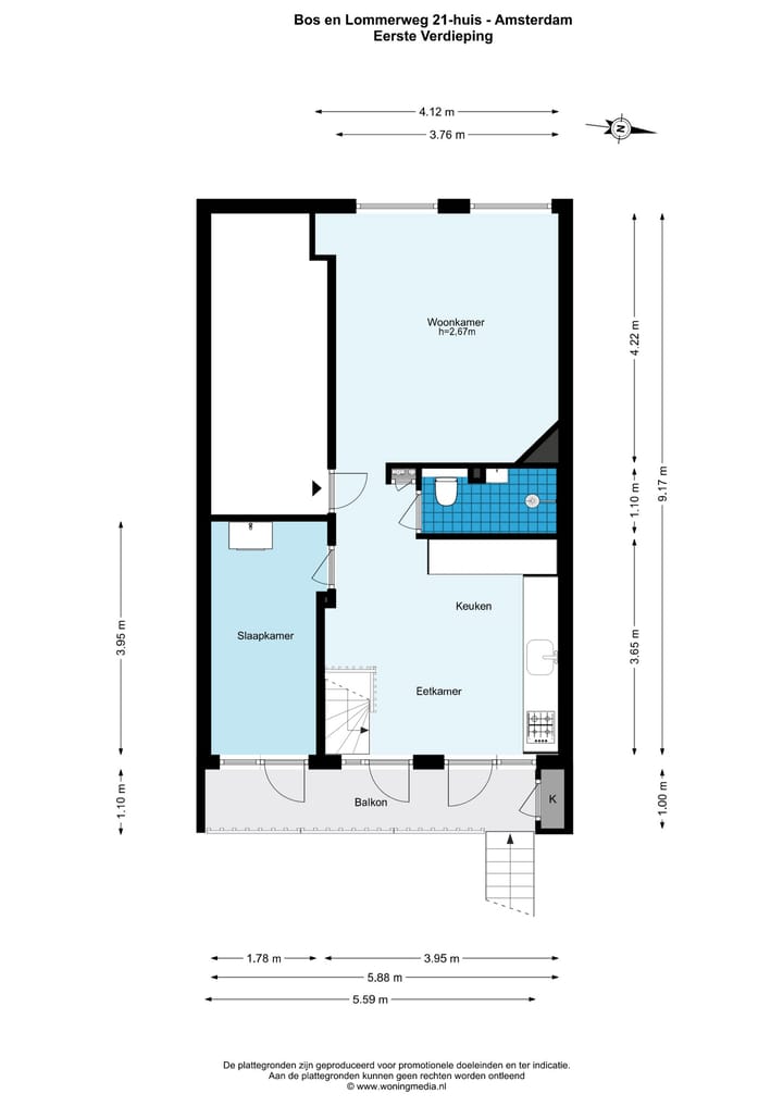 Foto 26 van Bos en Lommerweg 21-H