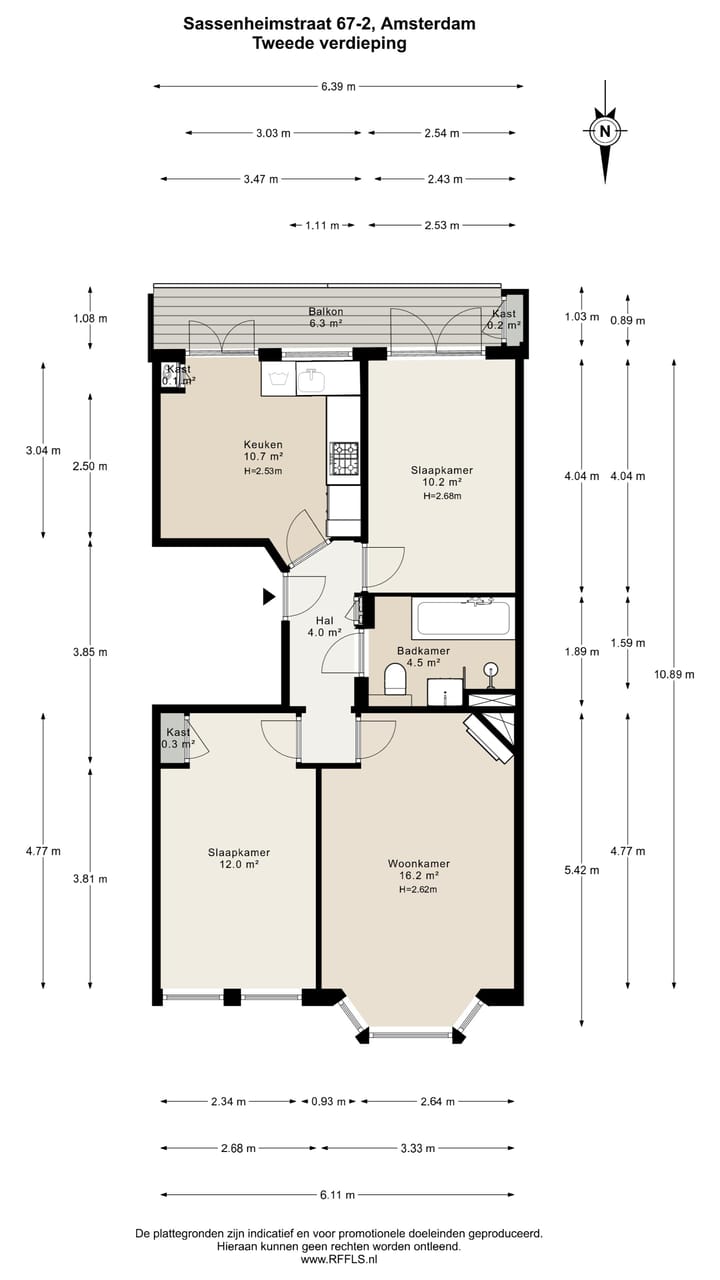 Foto 25 van Sassenheimstraat 67-2