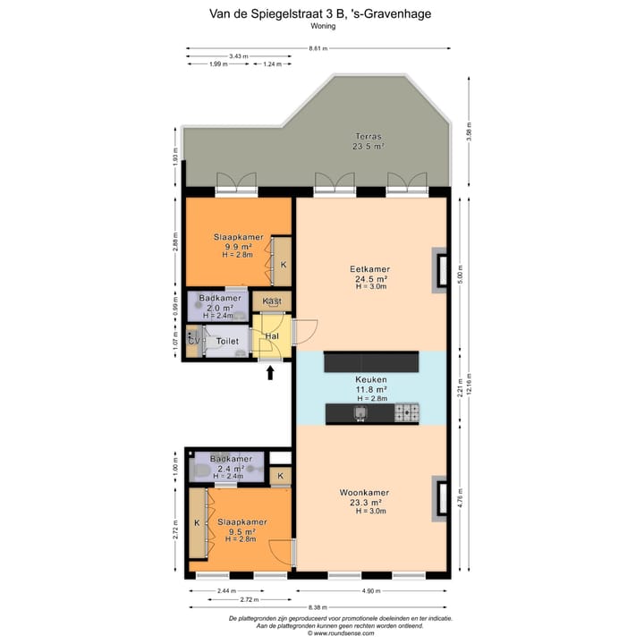 Foto 36 van Van de Spiegelstraat 3-B
