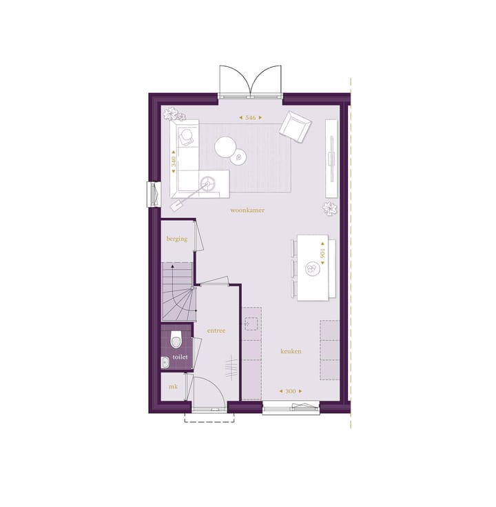 Foto 5 van Woningtype B (twee-onder-een-kapwoning) (Bouwnr. 173)