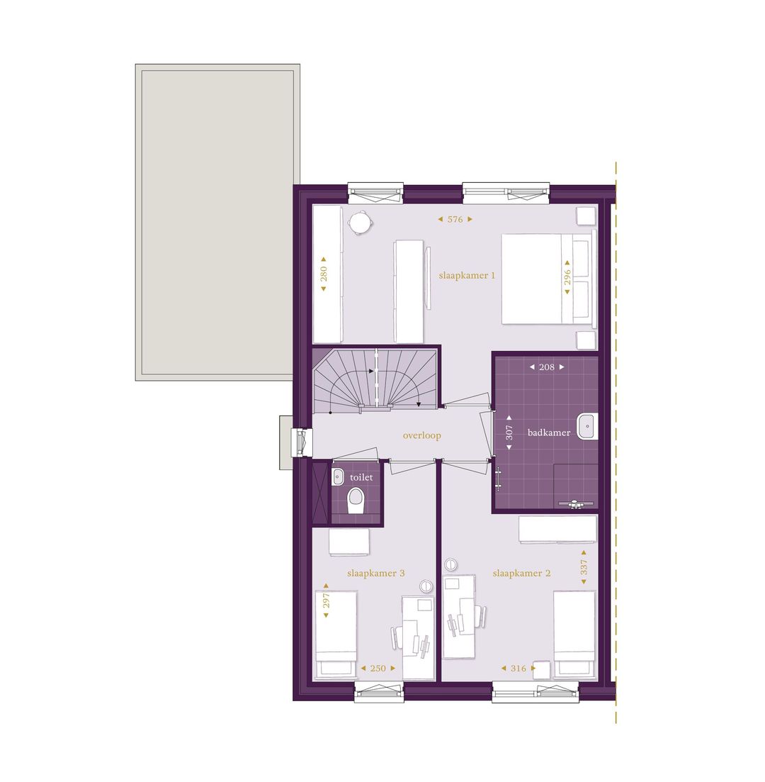 Foto 8 van Woningtype J (twee-onder-een-kapwoning) (Bouwnr. 171)