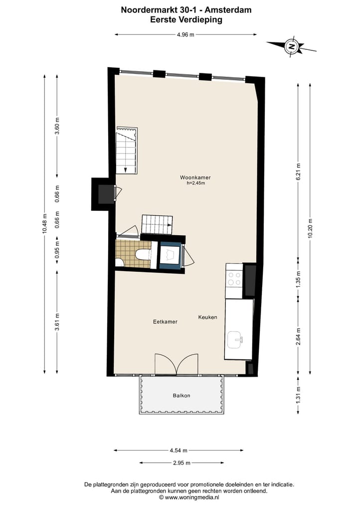 Foto 28 van Noordermarkt 30-1