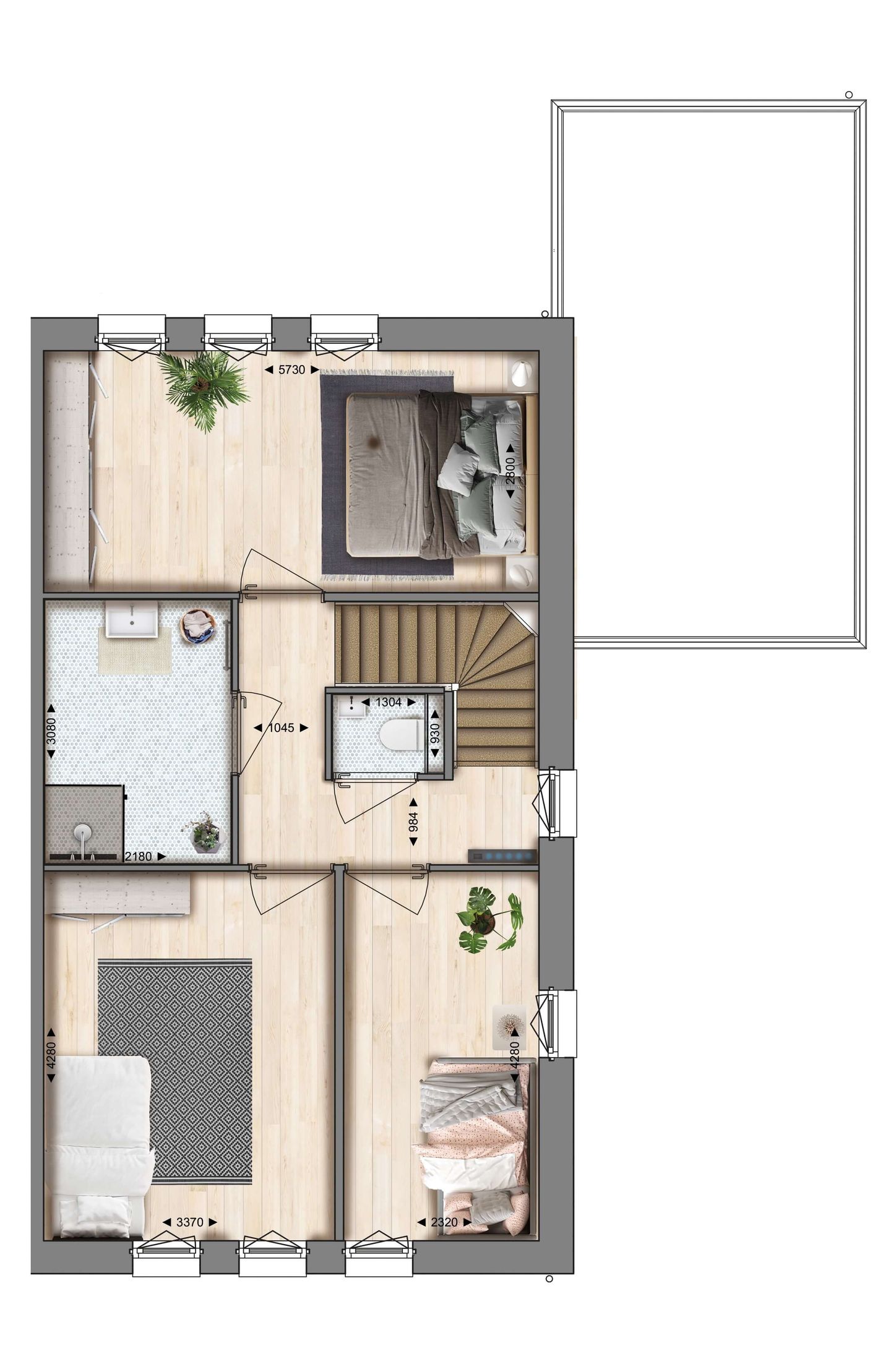 Foto 4 van Twee-onder-een-kapwoningen (Bouwnr. 13)