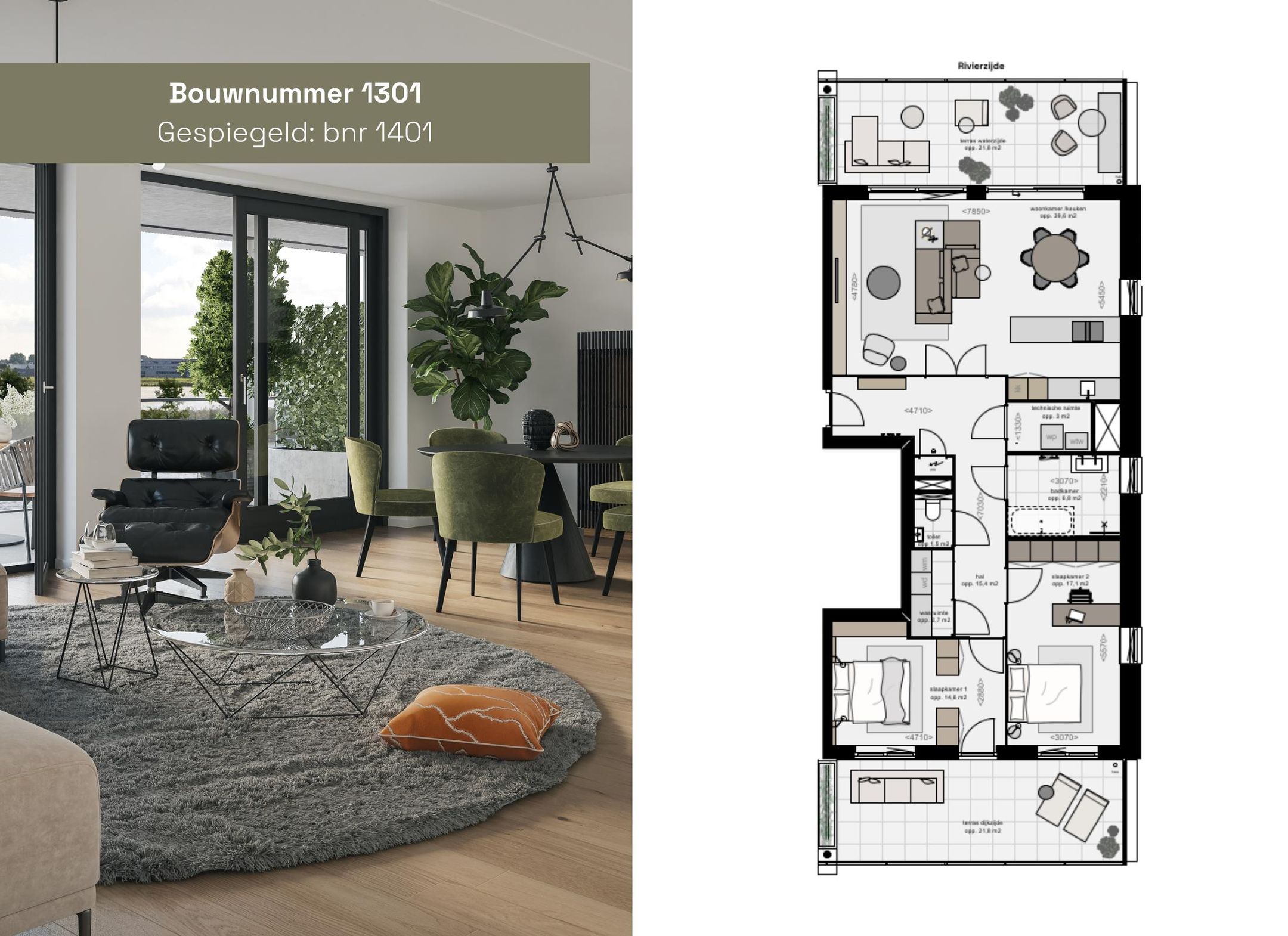 Foto 9 van Appartement (Bouwnr. 1301)