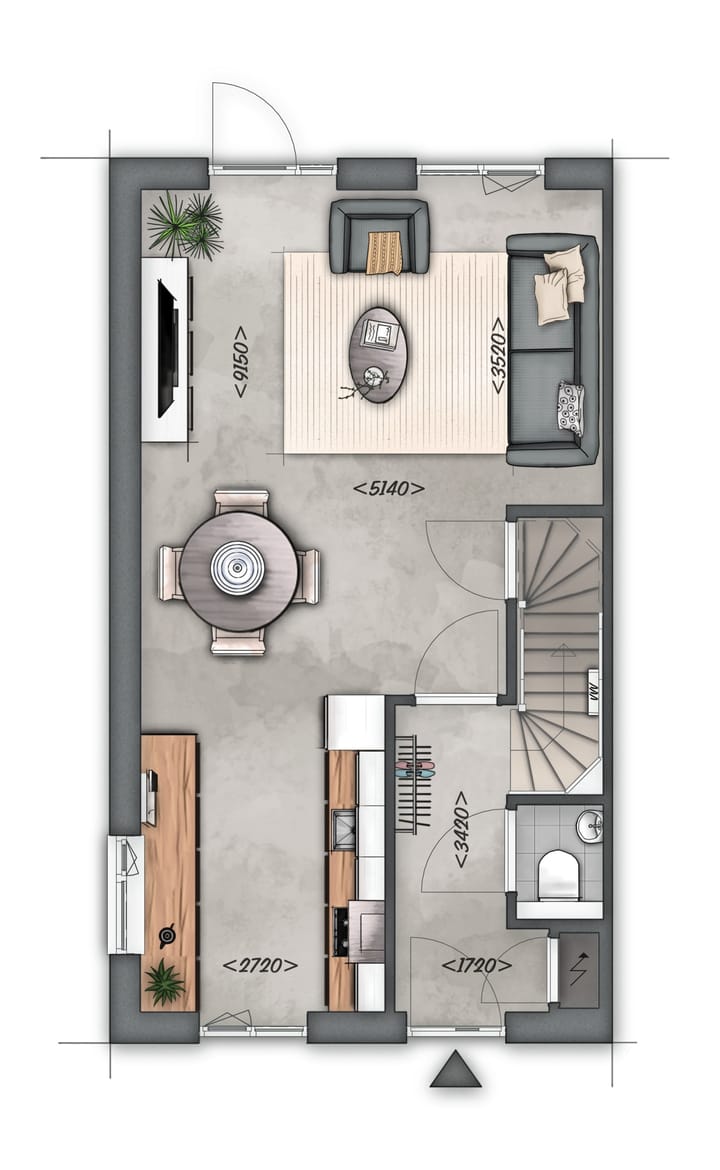Foto 2 van Hoekwoning XL (Bouwnr. 1)