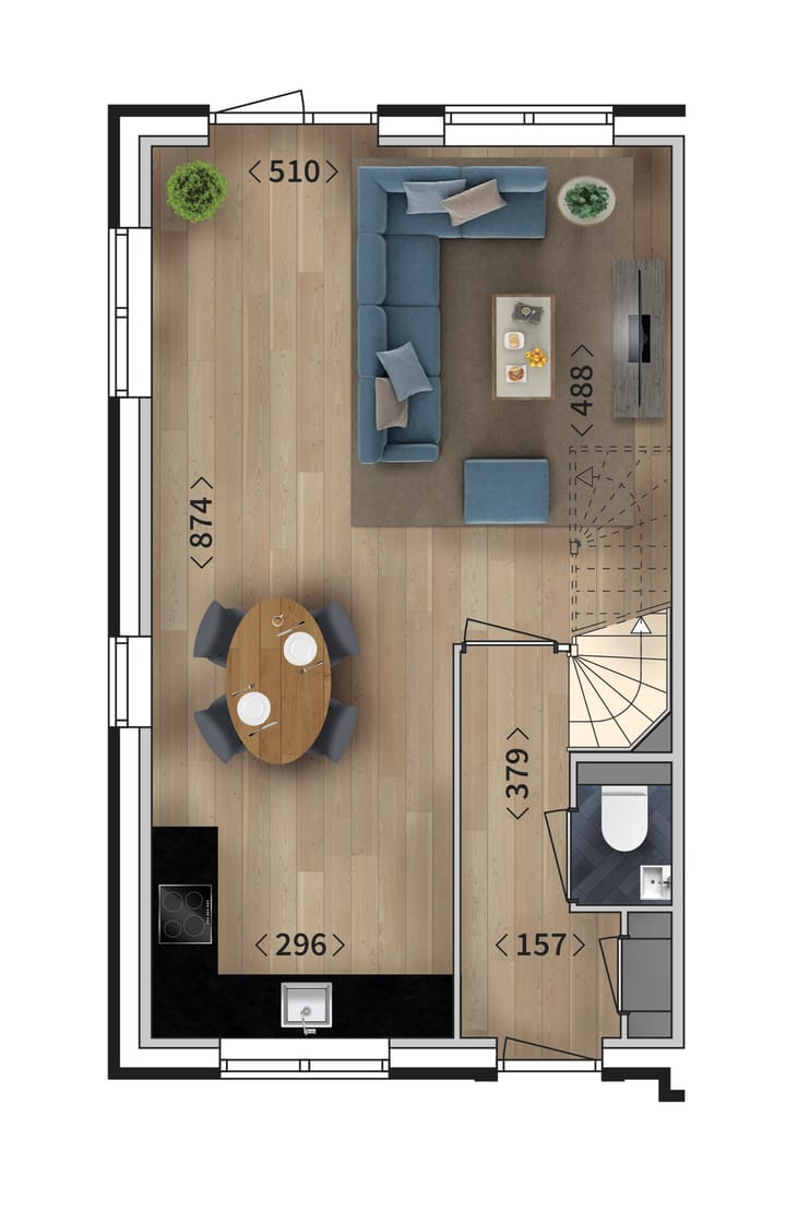 Foto 4 van Hoekwoning Veldsalie (Bouwnr. 37)