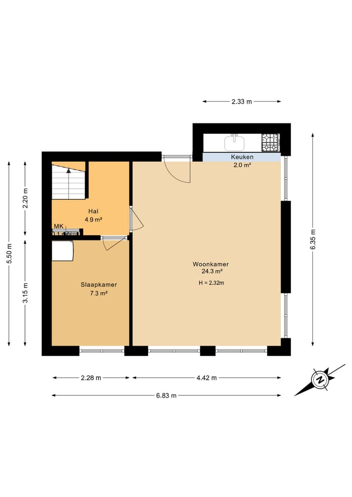 Foto 30 van Korfmakersstraat 1-E