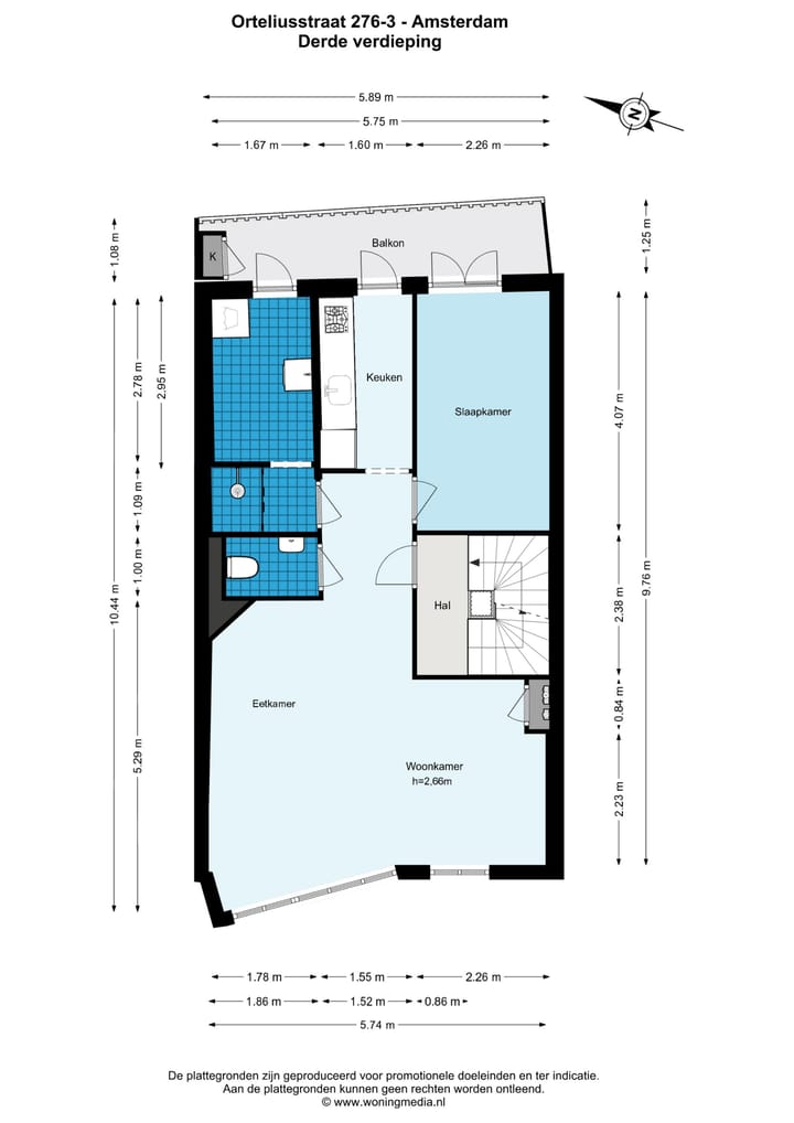 Foto 28 van Orteliusstraat 276-3