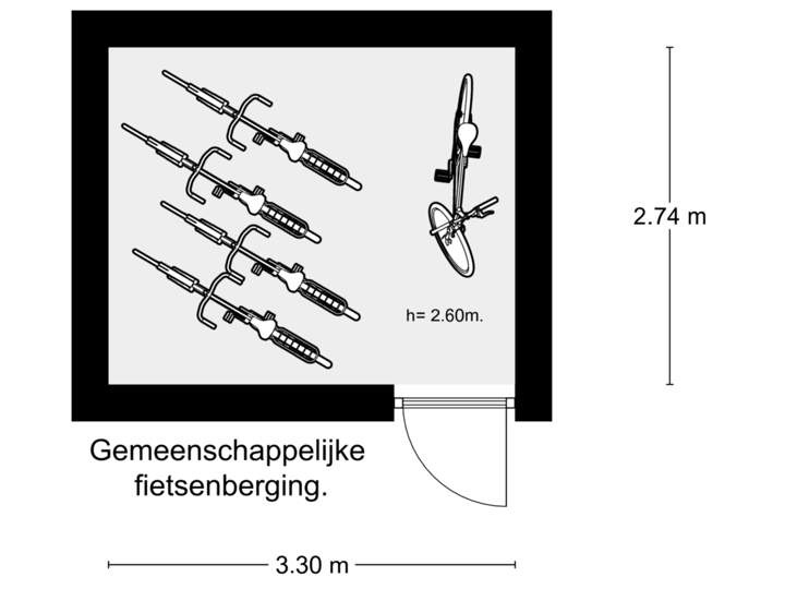 Gemeenschappelijke fietsenberging