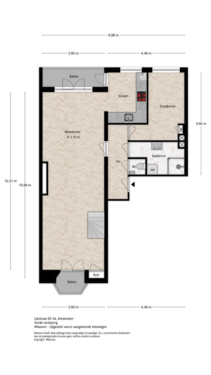 Foto 24 van Lekstraat 82-4B