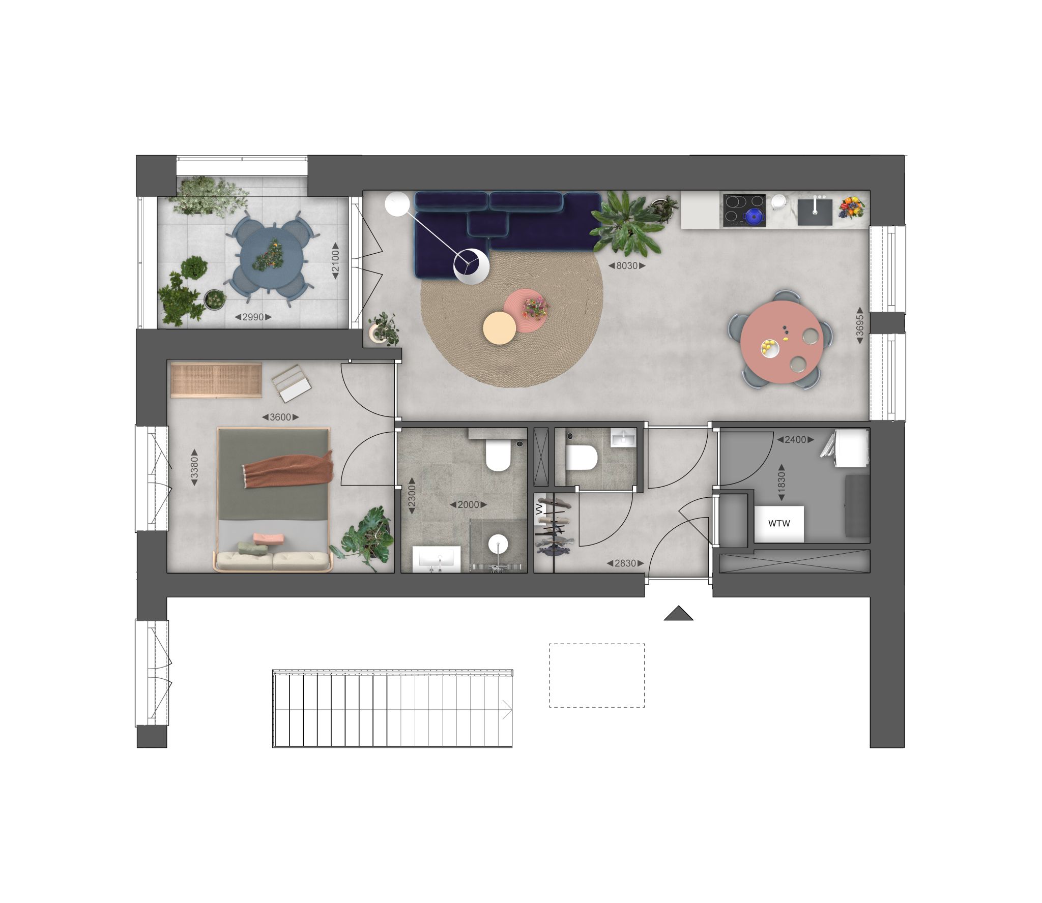 Foto 6 van De Suikerzijde II - Portiek appartement KG (Bouwnr. 16)