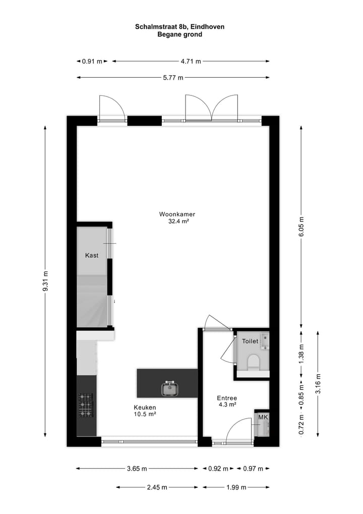 Foto 32 van Schalmstraat 8-B