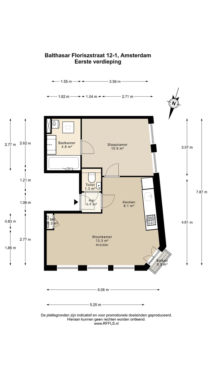 Foto 25 van Balthasar Floriszstraat 12-1