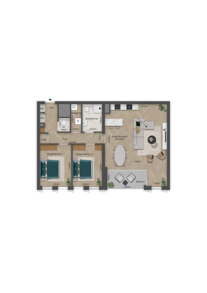 Foto 15 van Type H1 - 3-kamer appartement (Bouwnr. P18)