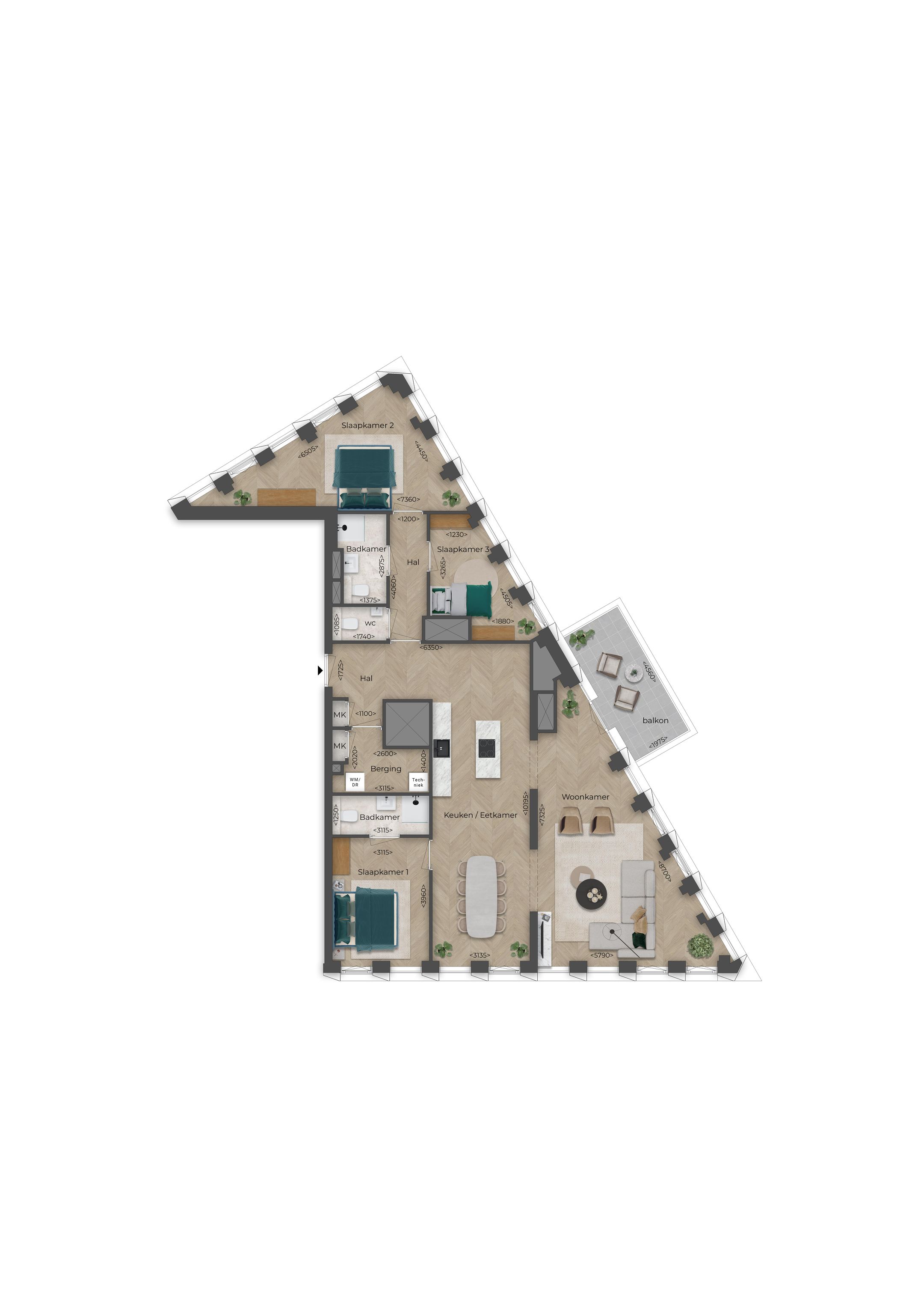 Foto 15 van Type N - 4 kamer appartement (Bouwnr. P42)