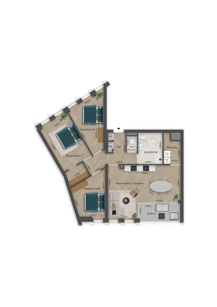 Foto 15 van Type J - 4-kamer appartement (Bouwnr. P25)