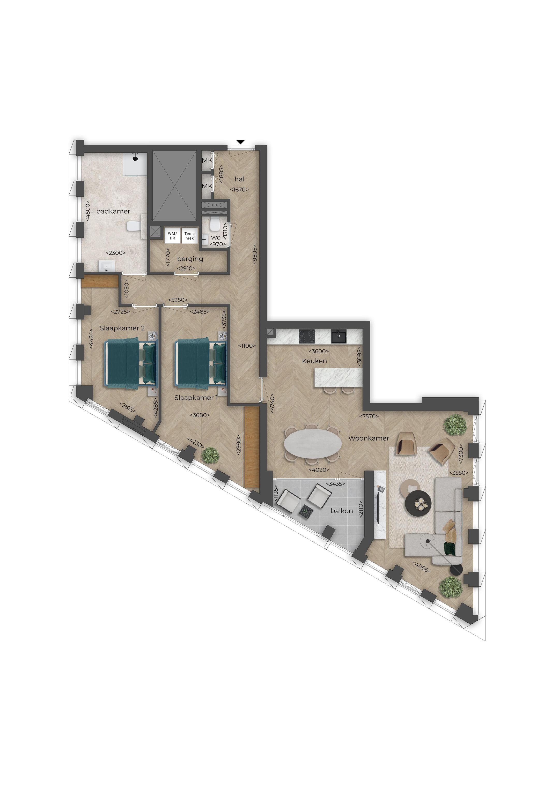 Foto 15 van Type K2 - 3-kamer appartement (Bouwnr. P23)