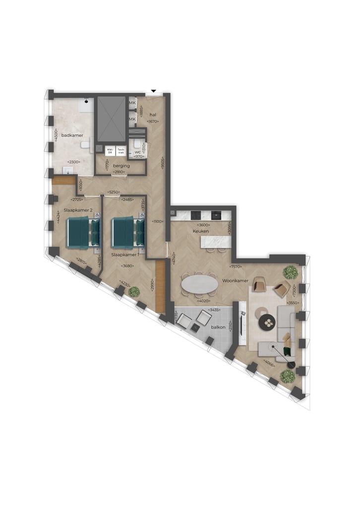 Foto 15 van Type K2 - 3-kamer appartement (Bouwnr. P23)