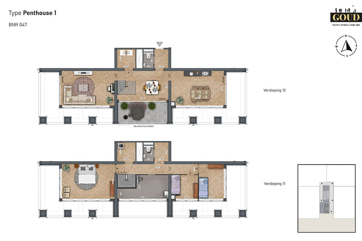 Foto 9 van Penthouse 1 (Bouwnr. 47)