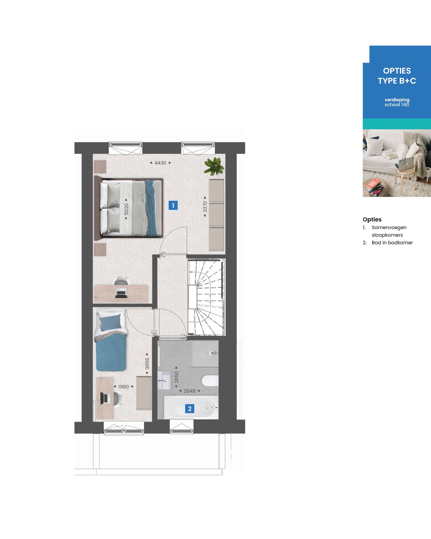 Foto 5 van Tussenwoning type C (Bouwnr. 211)