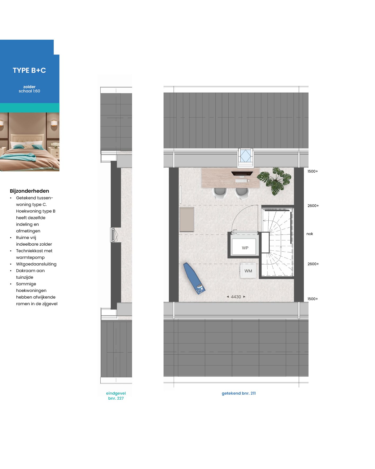 Foto 6 van Tussenwoning type C (Bouwnr. 211)