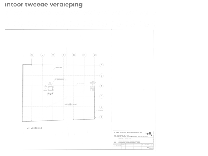 Kantoorruimte tweede verdieping