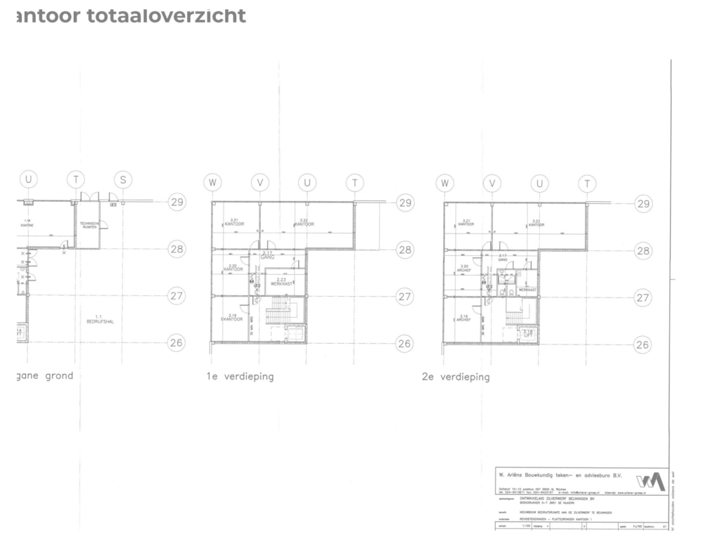 Kantoorruimte totaaloverzicht