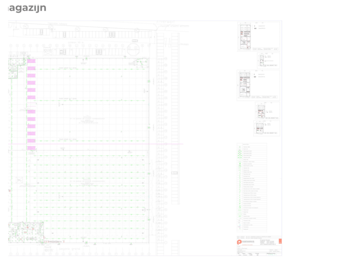 Plattegrondtekening magazijn