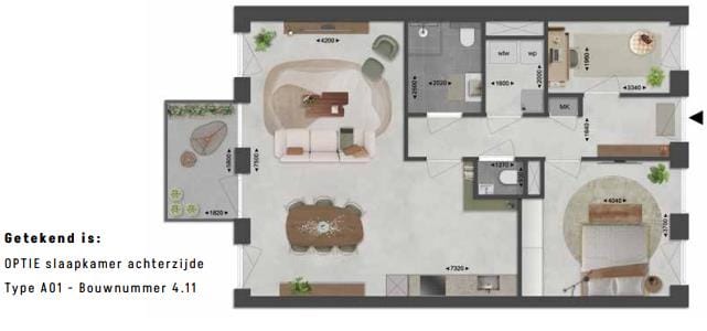 Foto 3 van A01 (Bouwnr. 4.11)