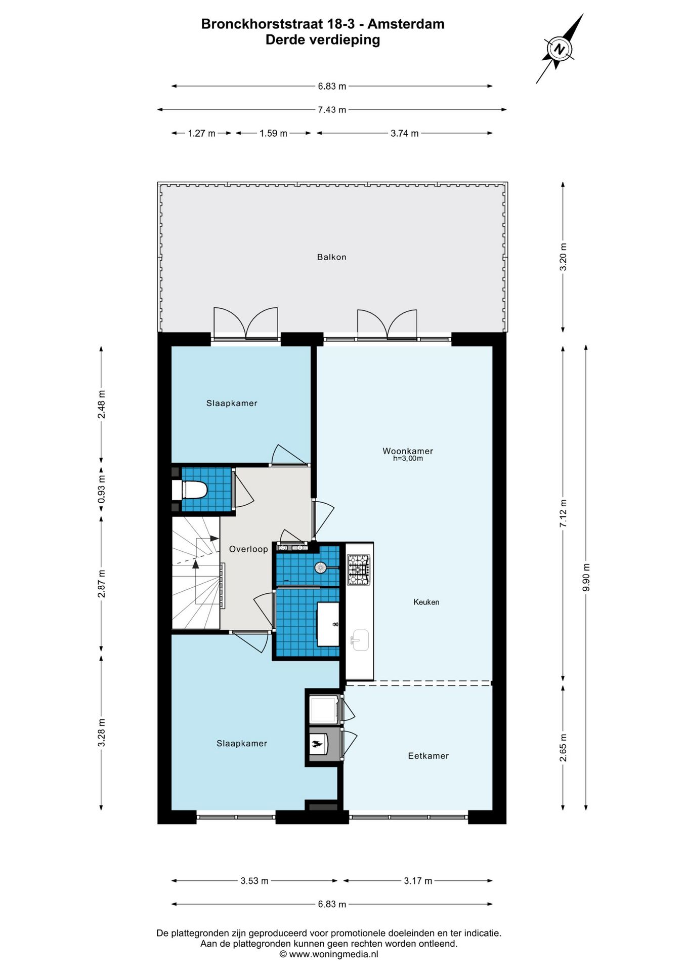 Foto 50 van Bronckhorststraat 18-3