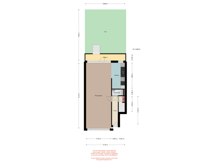 Verboomstraat 28-A - Begane grond met tuin