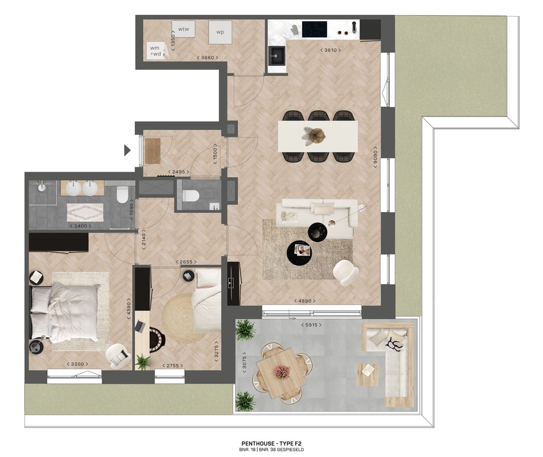 Photo 2 of Gorzenpark Penthouse F2 (Bouwnummer 18)