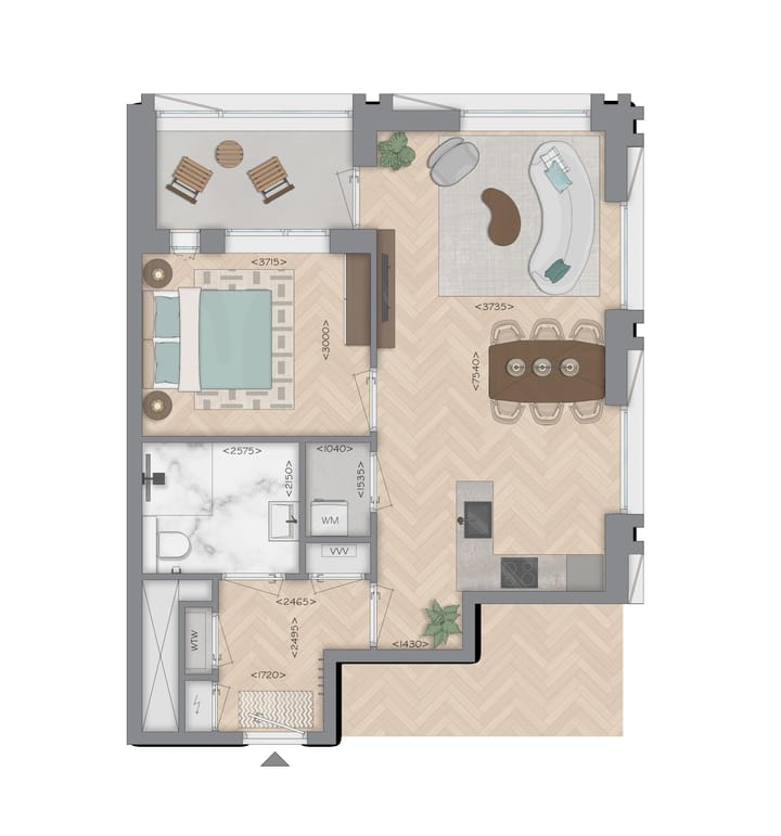 Foto 3 van Buurtappartement (Bouwnr. 110)