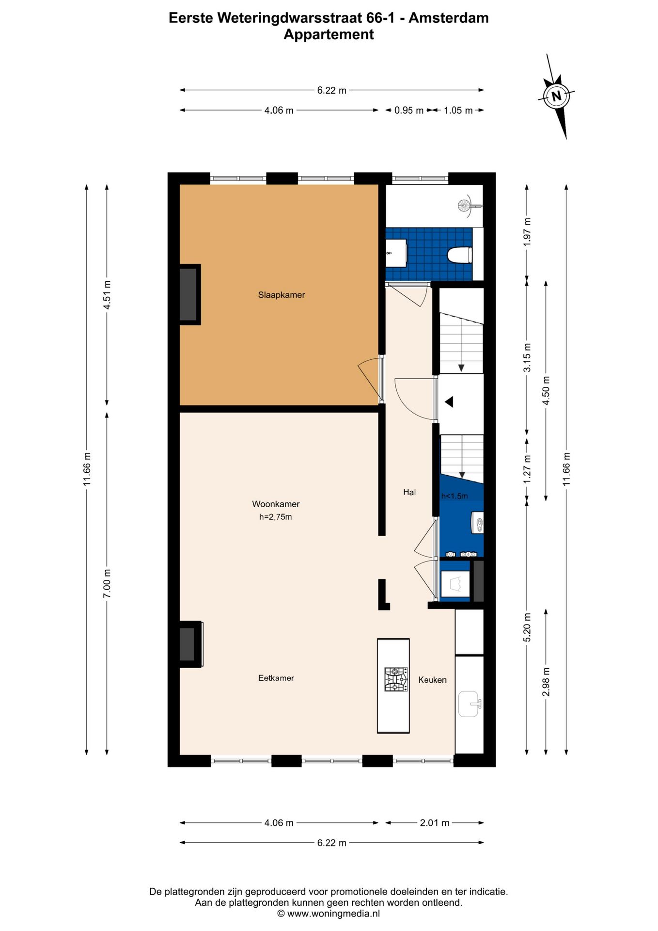 Foto 24 van Eerste Weteringdwarsstraat 66-1