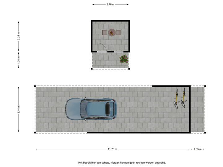 Tuinhuisje en carport