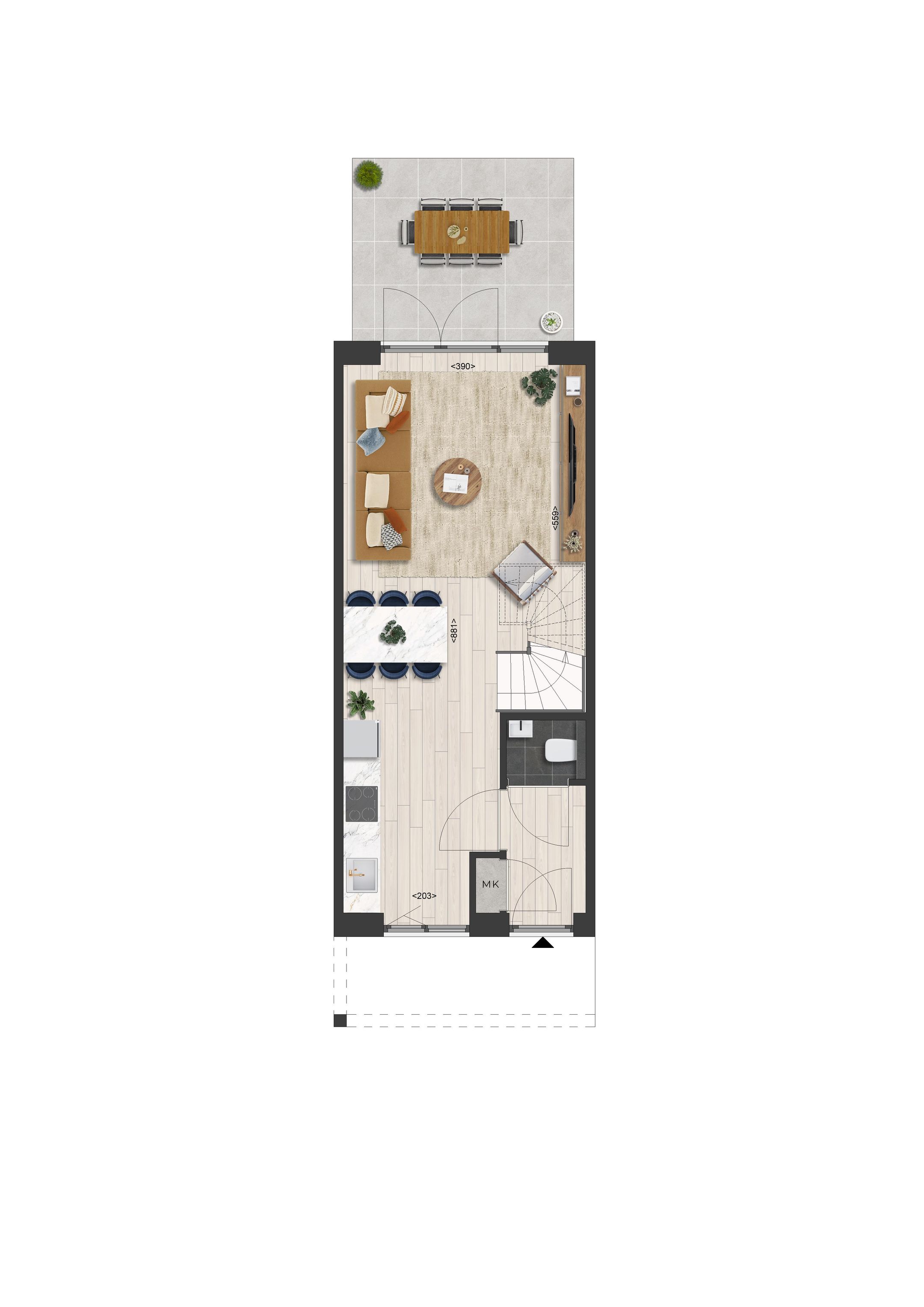 Foto 3 van Tussenwoning (Bouwnr. 13)