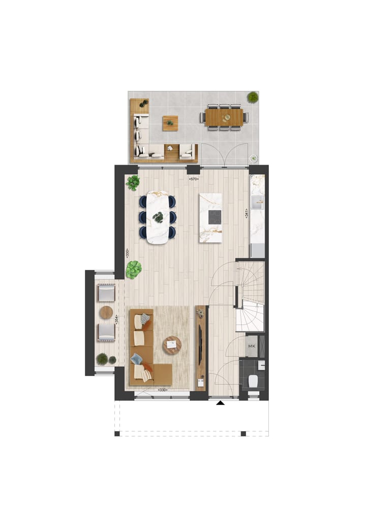 Foto 2 van Hoekwoningen (Bouwnr. 16)