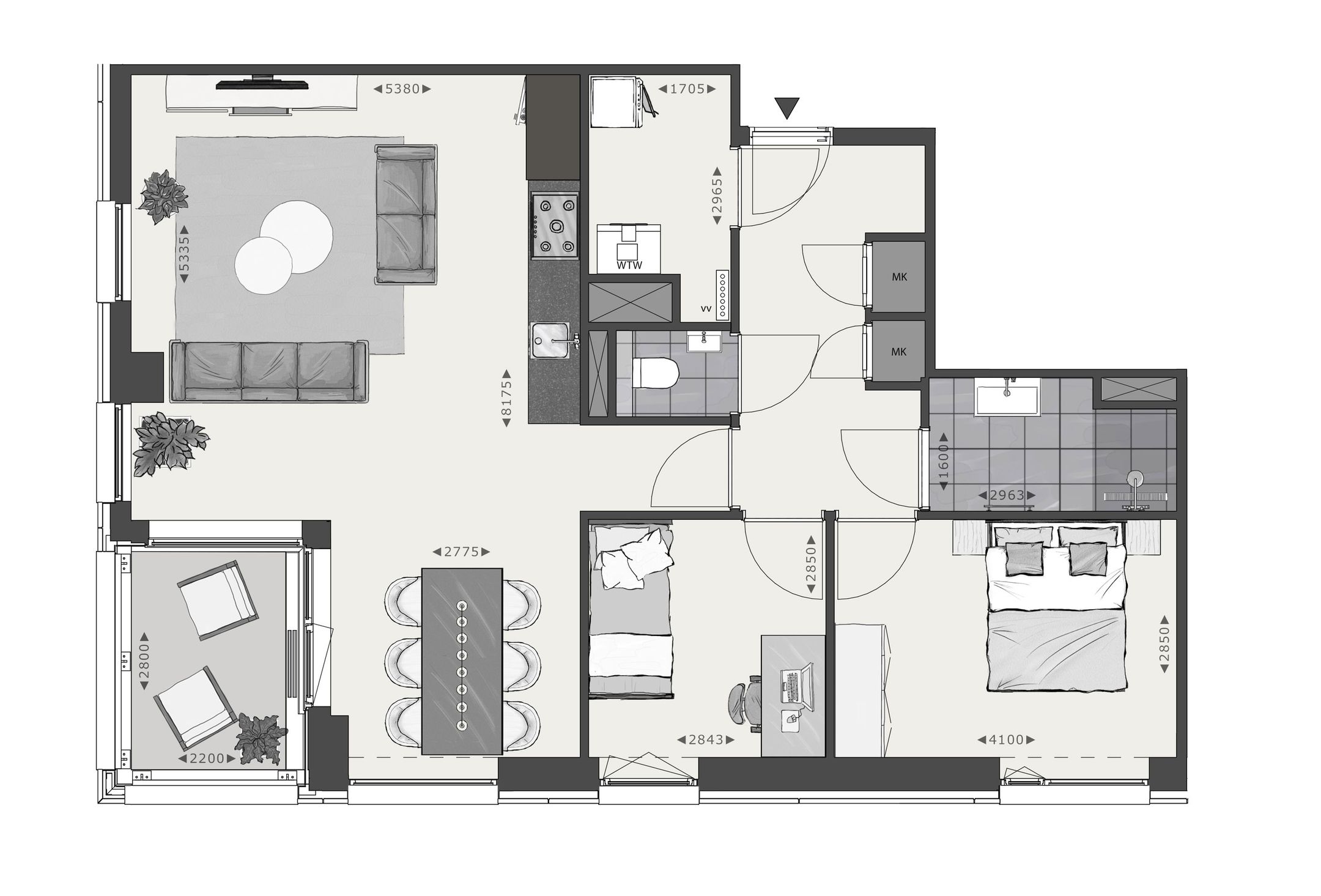 Photo 6 of Appartement L met parkeerplaats (Bouwnr. 120)